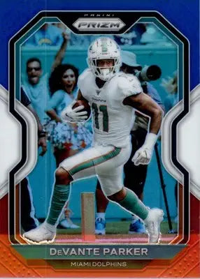 DeVante Parker - 2020 Panini Prizm - #10 - Prizm Red White and Blue Football - Football Card Single