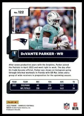 DeVante Parker 2022 Donruss #122 New England Patriots - Football Card Single