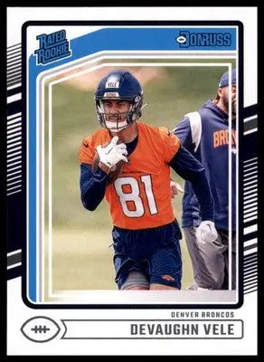 Devaughn Vele Rookie 2024 Donruss #395 Denver Broncos - Football Card Single