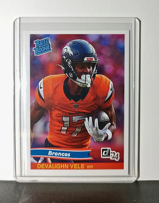 Devaughn Vele Rookie 2024 Panini Rated Rookie Retro NFL #22 Card Jets 1 of 890 - Football Card Single
