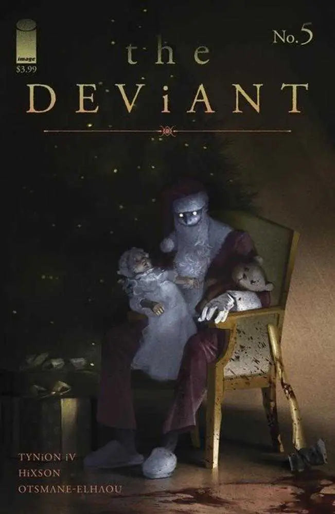 Ghostly figure reading in an old chair featured on Deviant #5 Reiko Murakami Variant