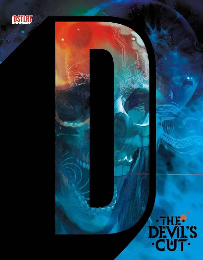 Letter D with skull imagery on Devils Cut Hardcover Hardcover Edition of Devils Cut book