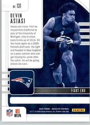 Devin Asiasi - 2020 Panini Absolute - #131 - Retail RC Football - Football Card Single
