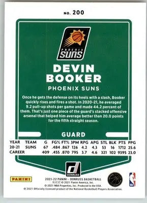 Devin Booker - 2021-22 Donruss - #200 - Basketball - Basketball Card Single