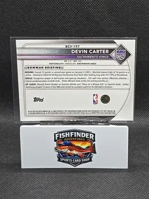 Devin Carter 2025-26 Bowman Chrome REPTILIAN REFRACTOR #BCV-197 - Basketball Card Single