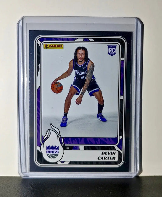 Devin Carter Rookie 2024-25 Panini NBA #97 Foil Sticker Card Sacramento Kings - Basketball Card Single