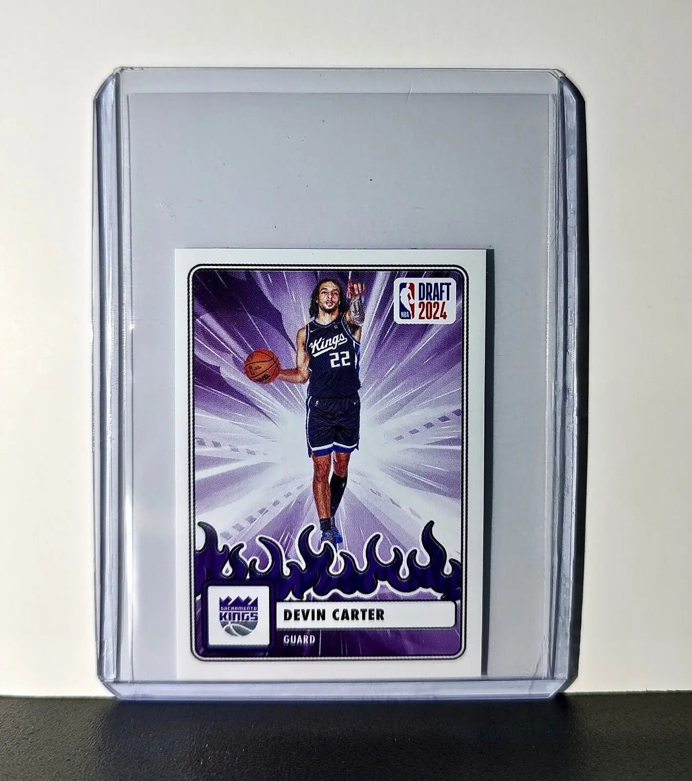 Devin Carter Rookie Draft 2024-25 Panini NBA #91 Sticker Card Sacramento Kings - Basketball Card Single