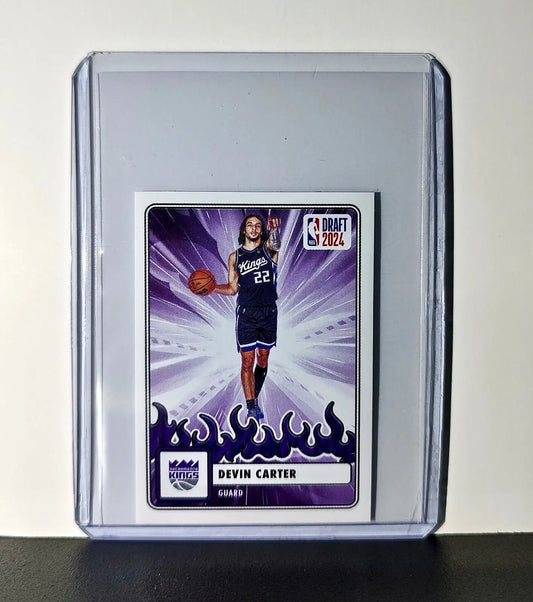 Devin Carter Rookie Draft 2024-25 Panini NBA #91 Sticker Card Sacramento Kings - Basketball Card Single