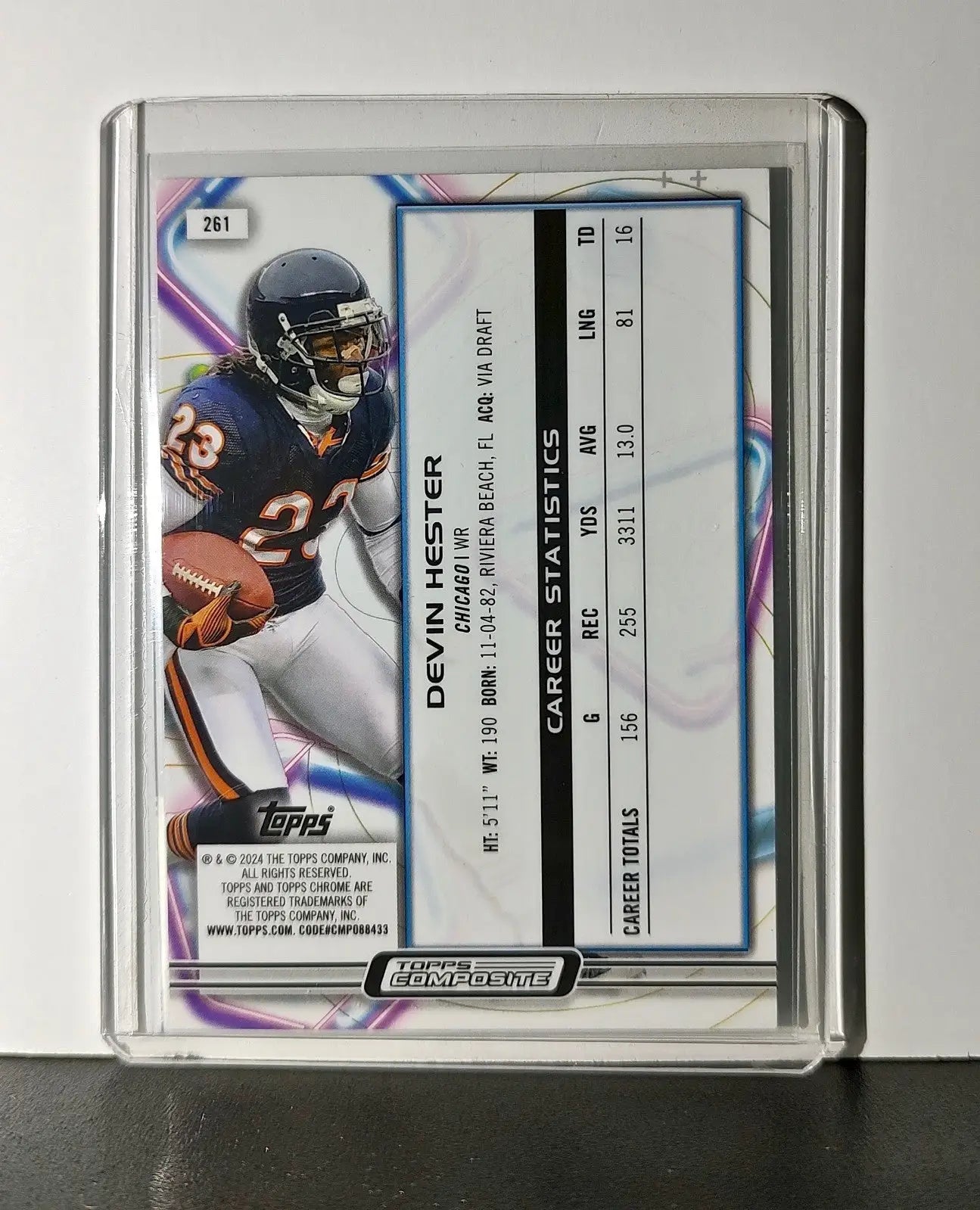 Devin Hester 2023 Topps Chrome Cosmic NFL #261 Card Chicago Bears