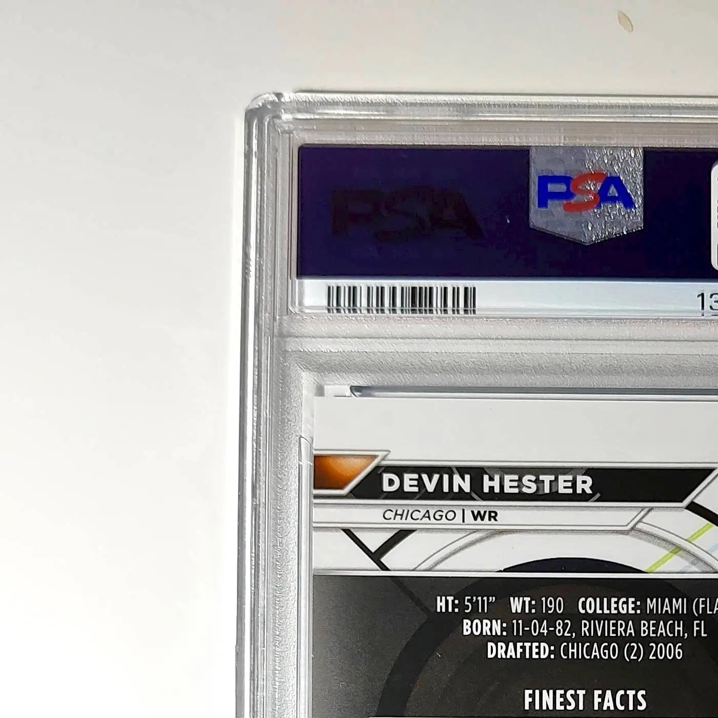 Devin Hester 2023 Topps Finest 325/325 #163 Sky Blue Refractor PSA 9 Mint - Football Card Single