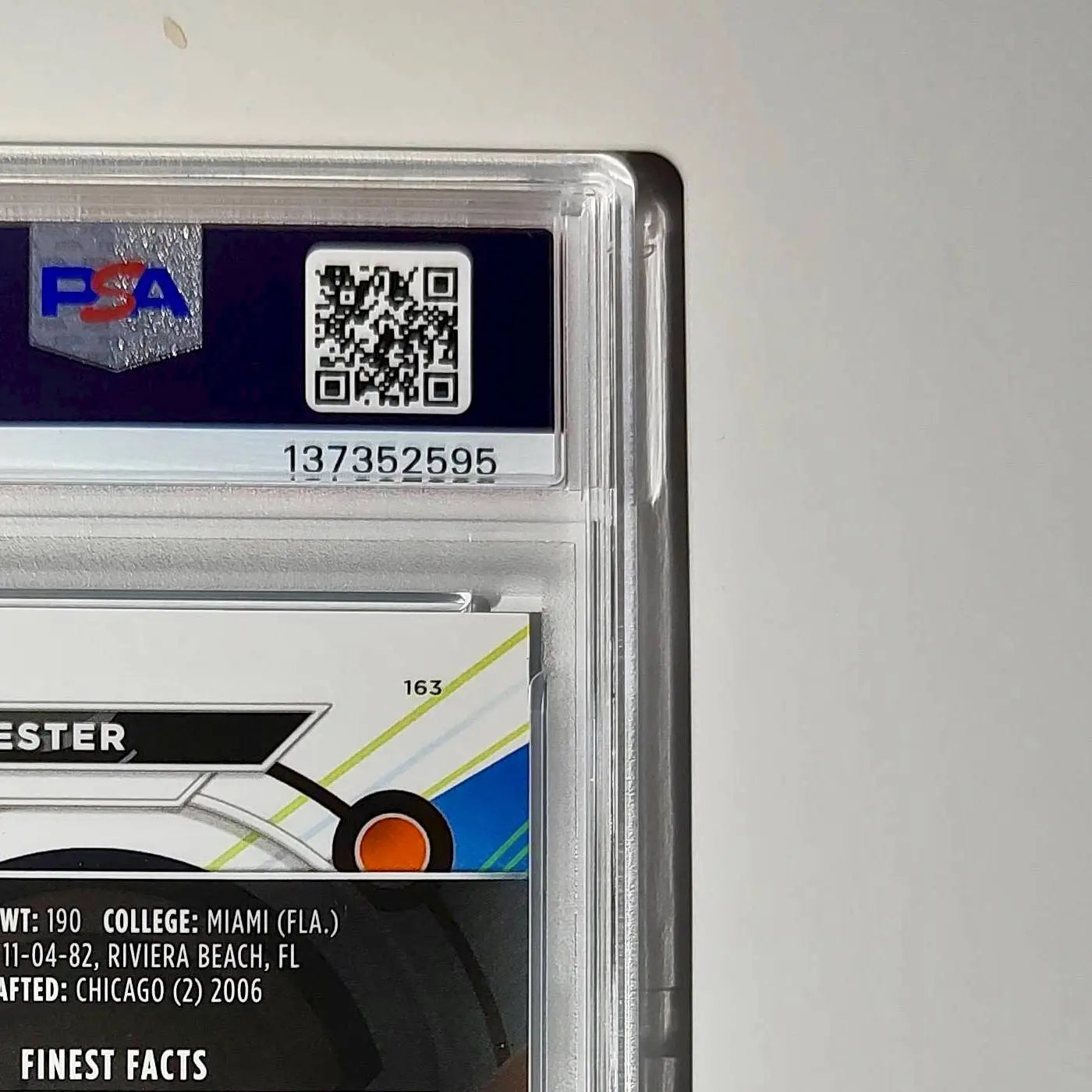 Devin Hester 2023 Topps Finest 325/325 #163 Sky Blue Refractor PSA 9 Mint - Football Card Single