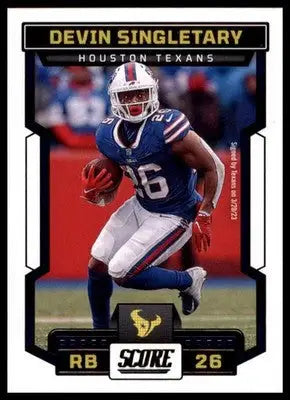 Devin Singletary 2023 Score #270 Houston Texans - Football Card Single