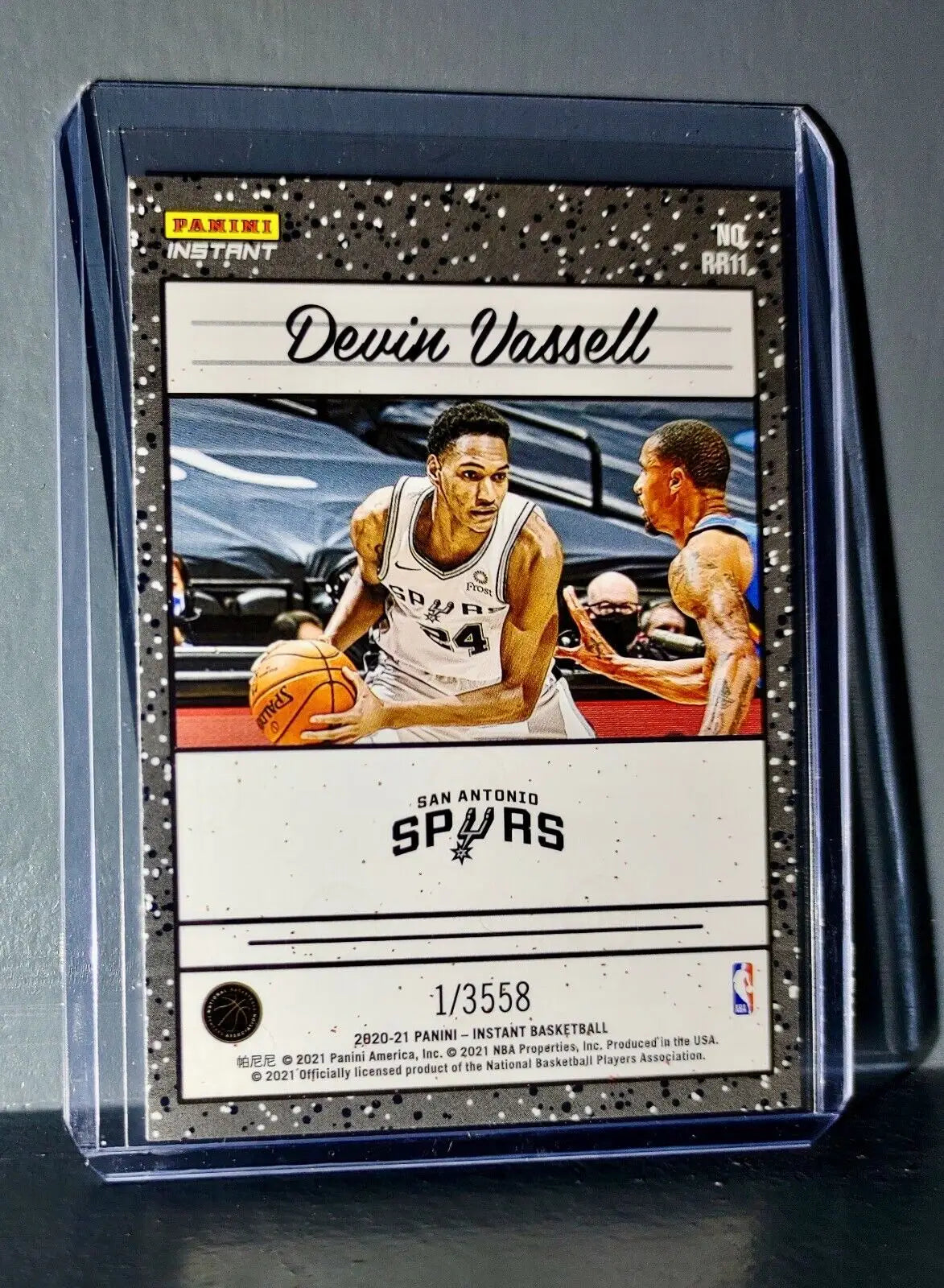 Devin Vassell 2020-2021 Panini NBA Instant #11 Rated Rookie Retro Card 1/3558 - Basketball Card Single