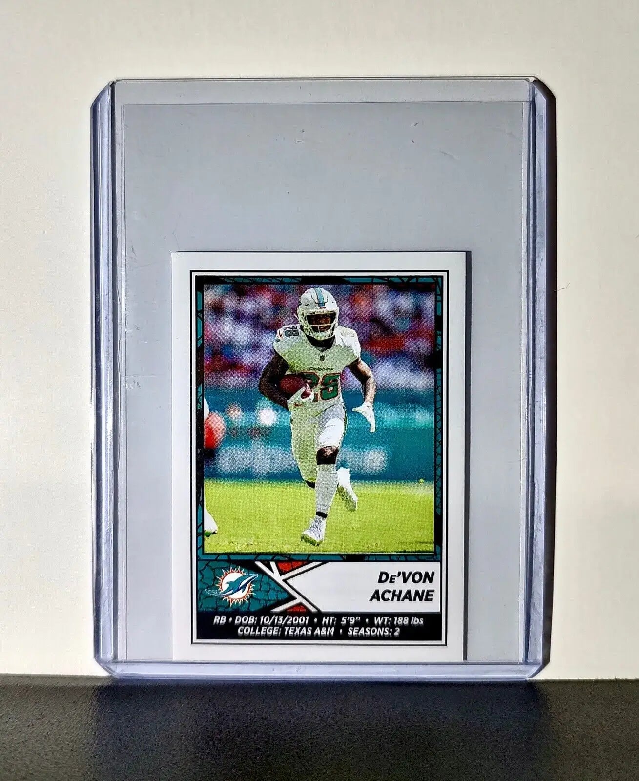 De’Von Achane 2024 Panini NFL Sticker #60 Miami Dolphins