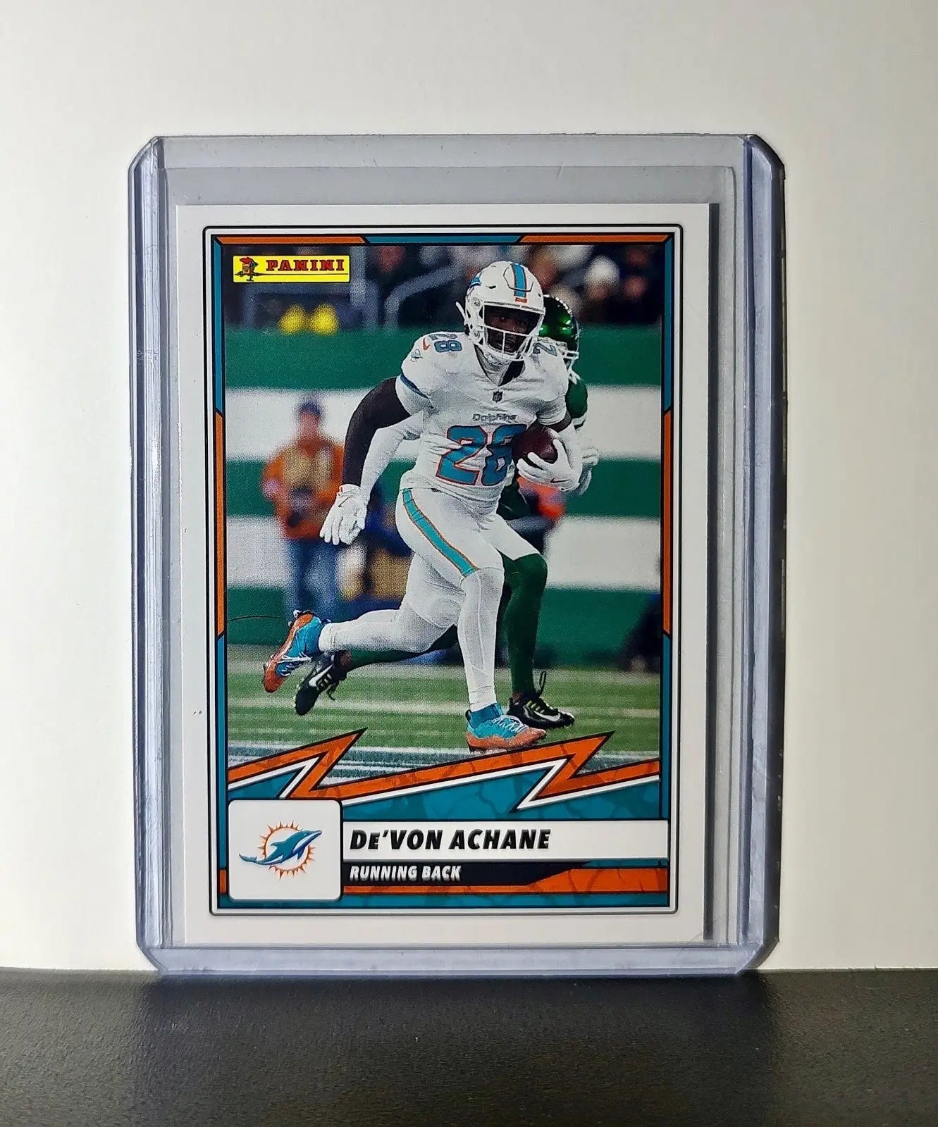De’Von Achane 2025 Panini NFL #41 Sticker Card Miami Dolphins