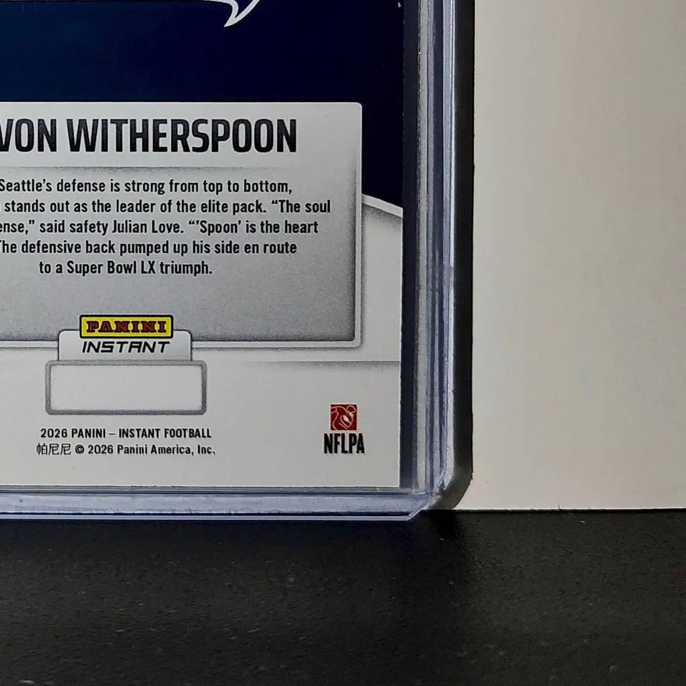 Devon Witherspoon 2026 Panini NFL Super Bowl LIX Champions #22 Seattle Seahawks - Football Card Single