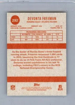 Devonta Freeman - 2014 Topps - #292 - 1963 Mini Football - Football Card Single