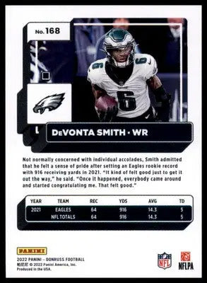 DeVonta Smith 2022 Donruss #168 Philadelphia Eagles - Football Card Single