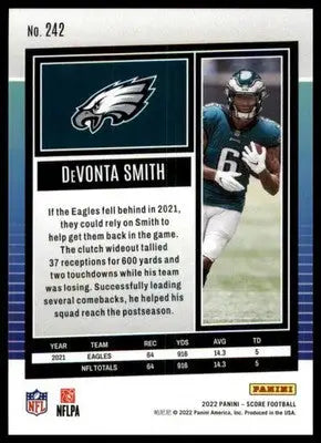 DeVonta Smith 2022 Score #242 Philadelphia Eagles - Football Card Single