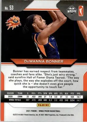 DeWanna Bonner - 2021 Panini Prizm WNBA - #53 - Basketball - Basketball Card Single