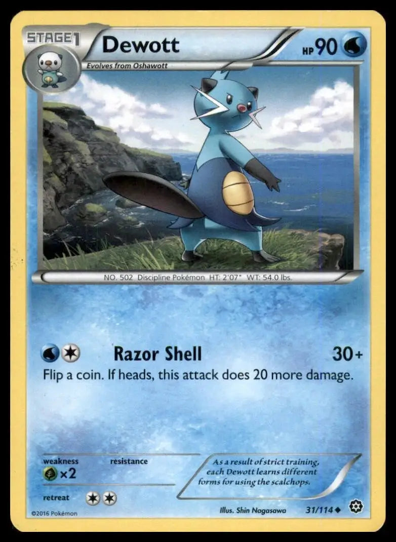 Dewott 31/114 XY - Steam Siege Regular - Pokémon Card Single