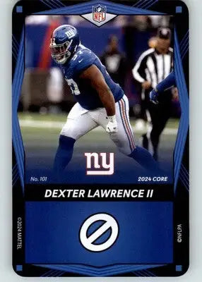 Dexter Lawrence II - 2024 UNO Elite Core Edition - Blue - #101 - Football - Football Card Single