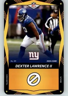 Dexter Lawrence II - 2024 UNO Elite Core Edition - Yellow - #101 - Football - Football Card Single
