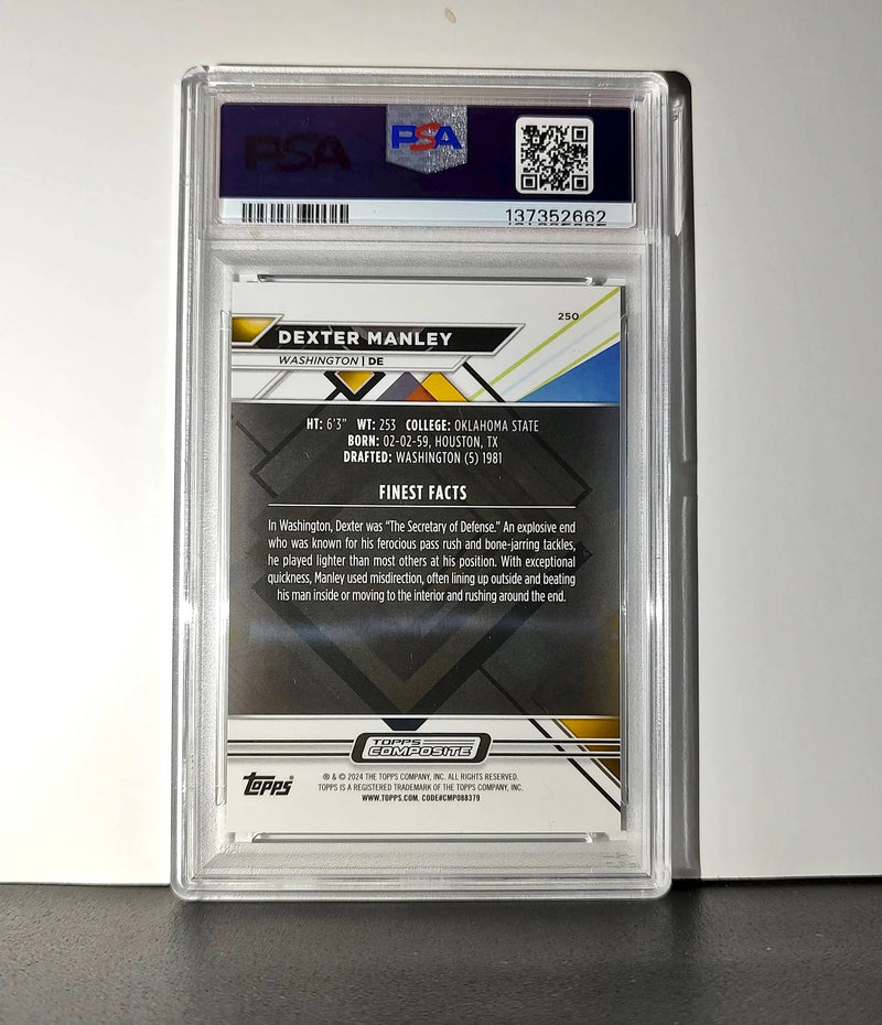 Dexter Manley 2023 Topps Finest 02/15 #250 Black Refractors PSA 10 Gem Mint - Other