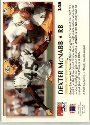 Dexter McNabb - 1992 Pro Set Power - #145 - RC Football - Football Card Single