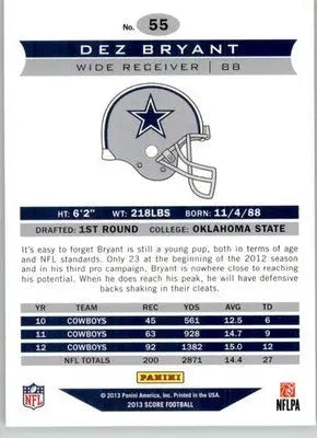 Dez Bryant - 2013 Score - #55 - Football - Football Card Single