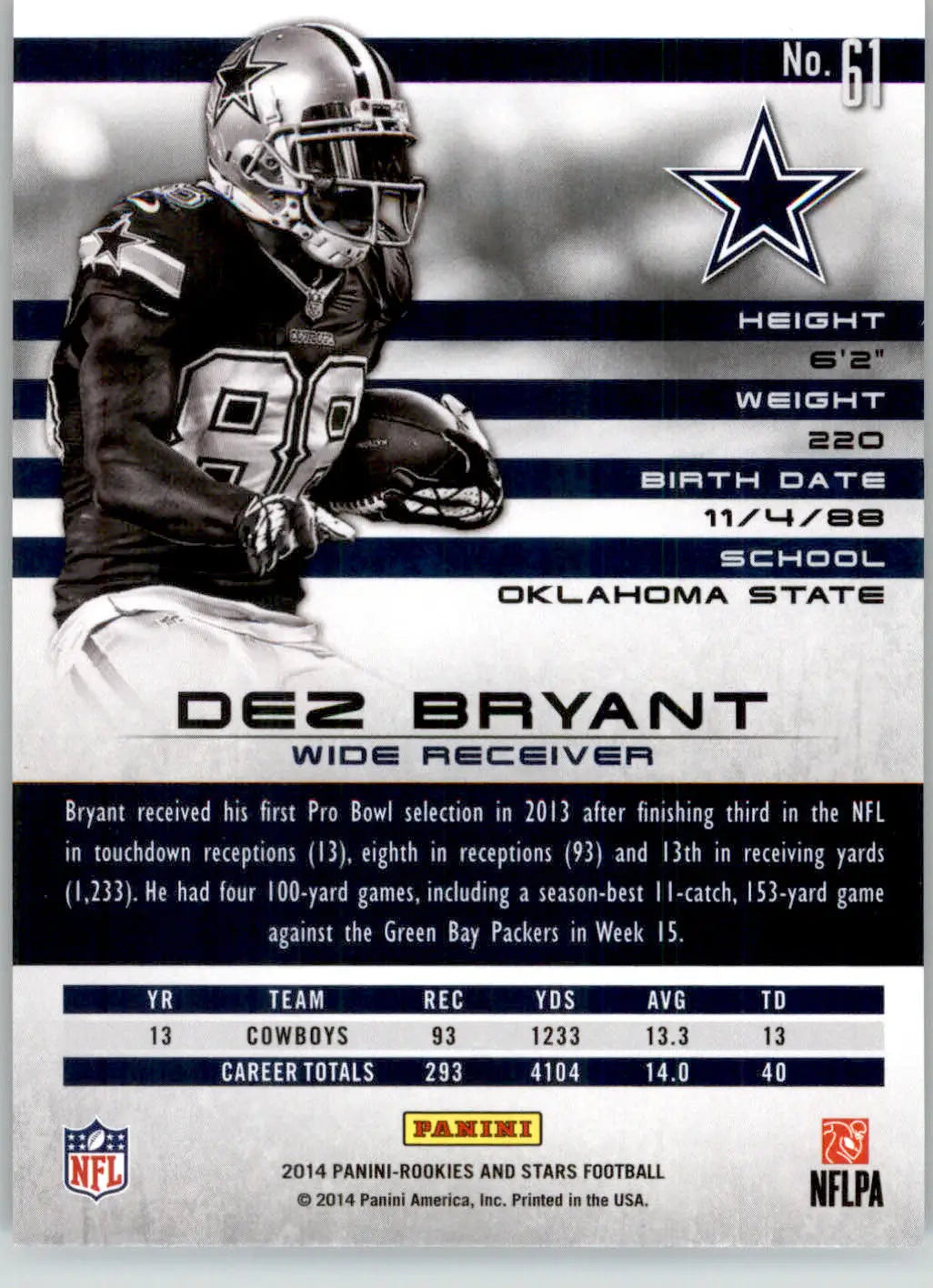 Dez Bryant - 2014 Panini Rookies & Stars - #61 - Football - Football Card Single