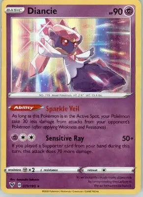 Diancie - SWSH04: Vivid Voltage - 079/185 - Holo NM - Pokémon Card Single