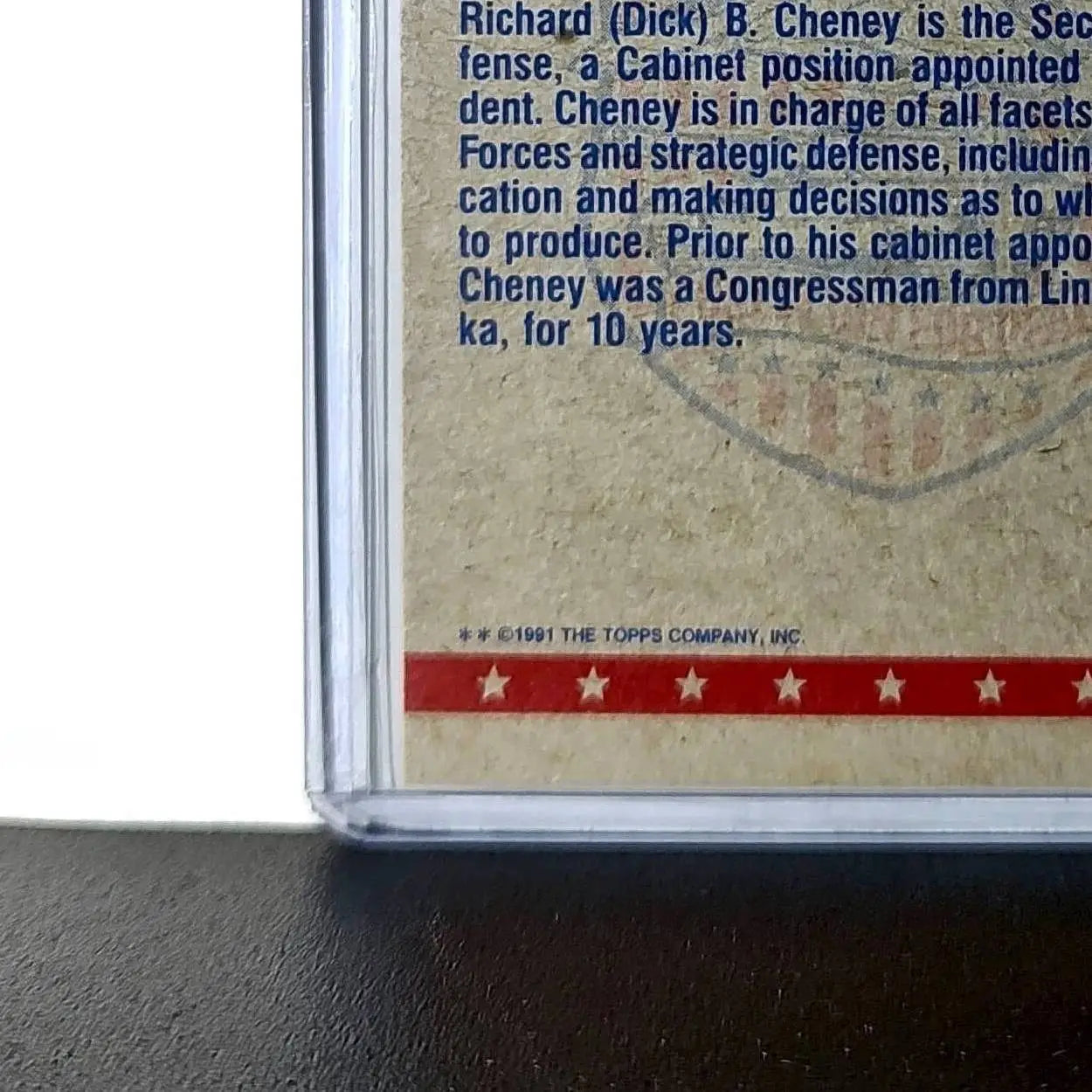 Dick Cheney 1991 Topps Desert Storm #3 Card - Non-Sports Card Single