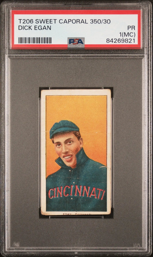Dick Egan 1909-11 T206 Sweet Caporal 350/30 PSA 1 Poor MC - Baseball Card Single
