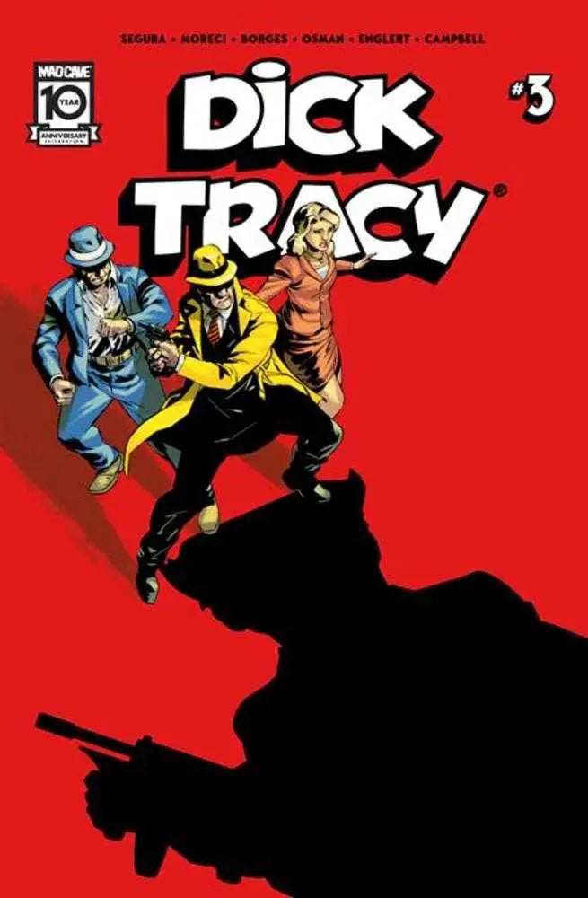 Dick Tracy #3 Cover A by Geraldo Borges with dynamic artwork on red backdrop