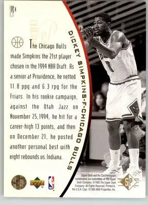 Dickey Simpkins - 1994-95 SP - #PC4 - Holoviews Basketball - Basketball Card Single