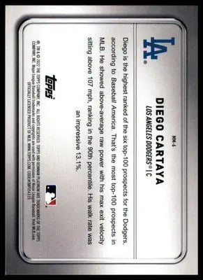 Diego Cartaya 2022 Bowman Platinum Minted in Merit #MM-6 Los Angeles Dodgers - Baseball Card Single