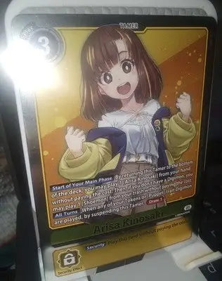Digimon CCG Arisa Kinosaki BT22-088 R Foil - Cyber Eden Yellow Tamer Pre-Owned