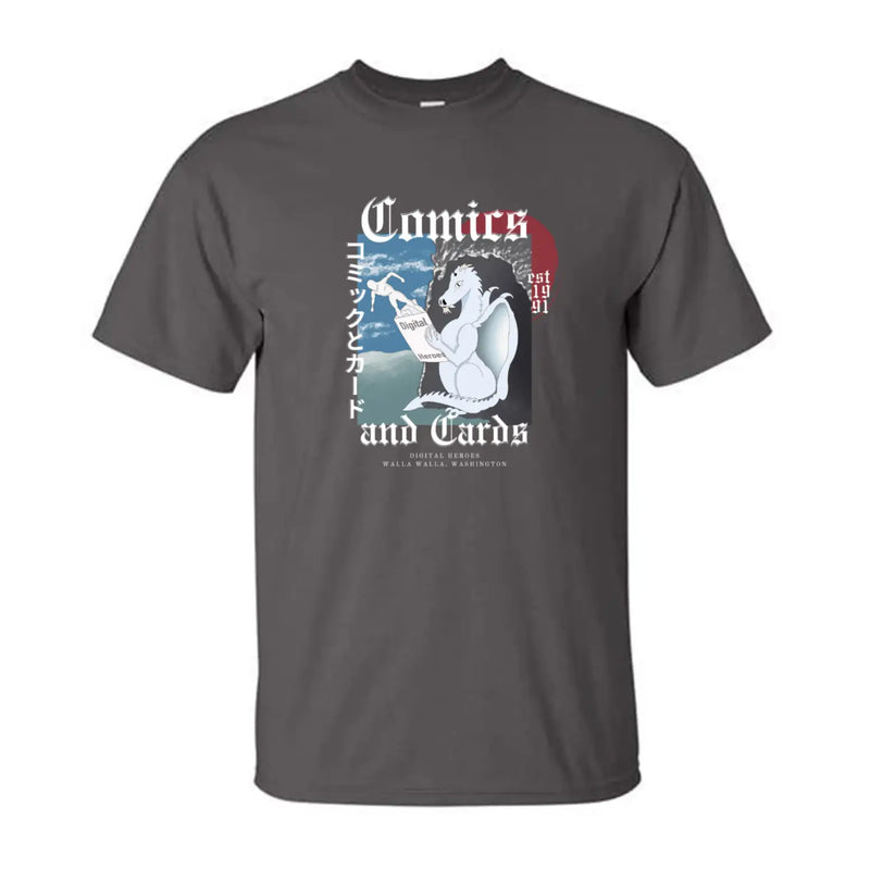 Digital Heroes Gildan Ultra Cotton Retro Logo Redesign Charcoal T-Shirt - Apparel