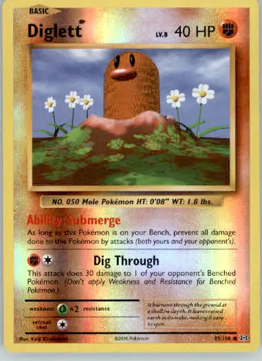 Diglett - XY - Evolutions - 55/108 - Reverse Holo LP - Pokémon Card Single