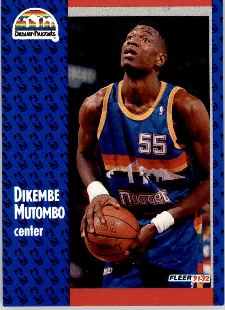 Dikembe Mutombo - 1991-92 Fleer - #277b - RC Basketball - Basketball Card Single