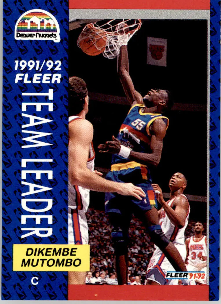 Dikembe Mutombo - 1991-92 Fleer - #378 - Basketball - Basketball Card Single