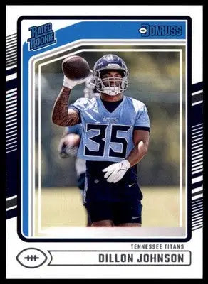 Dillon Johnson Rookie 2024 Donruss #399 Tennessee Titans - Football Card Single