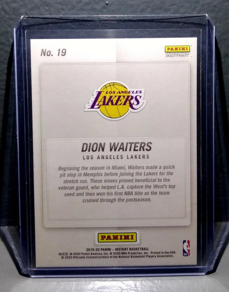 Dion Waiters 2020 Panini LA Lakers NBA Champions #19 Basketball Card