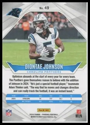 Diontae Johnson 2024 Panini Phoenix #49 Carolina Panthers