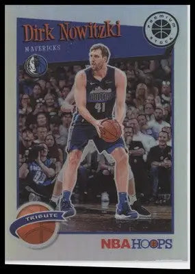 Dirk Nowitzki 2019-20 Hoops Premium Stock Prizms Silver #282 Dallas Mavericks - Basketball Card Single