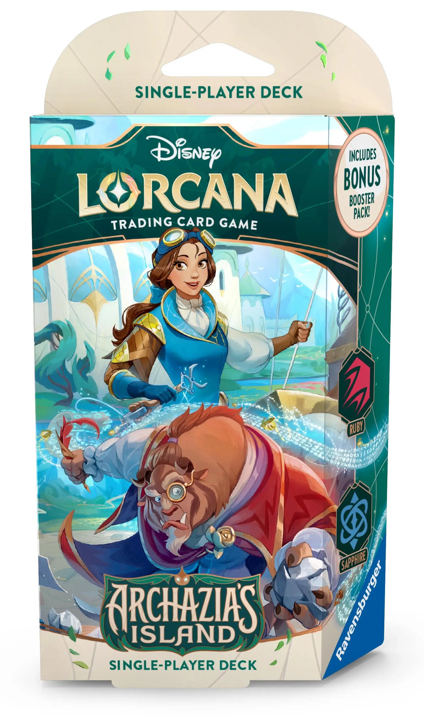 Disney Lorcana: Archazia’s Island - Starter Deck (Ruby/Saphire) - New - Lorcana Card Box
