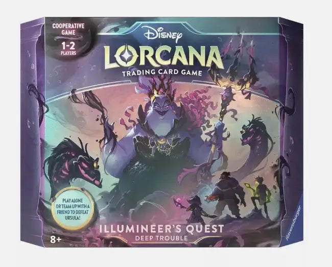 Disney Lorcana Illumineer’s Quest Deep Trouble box with dark fantasy artwork