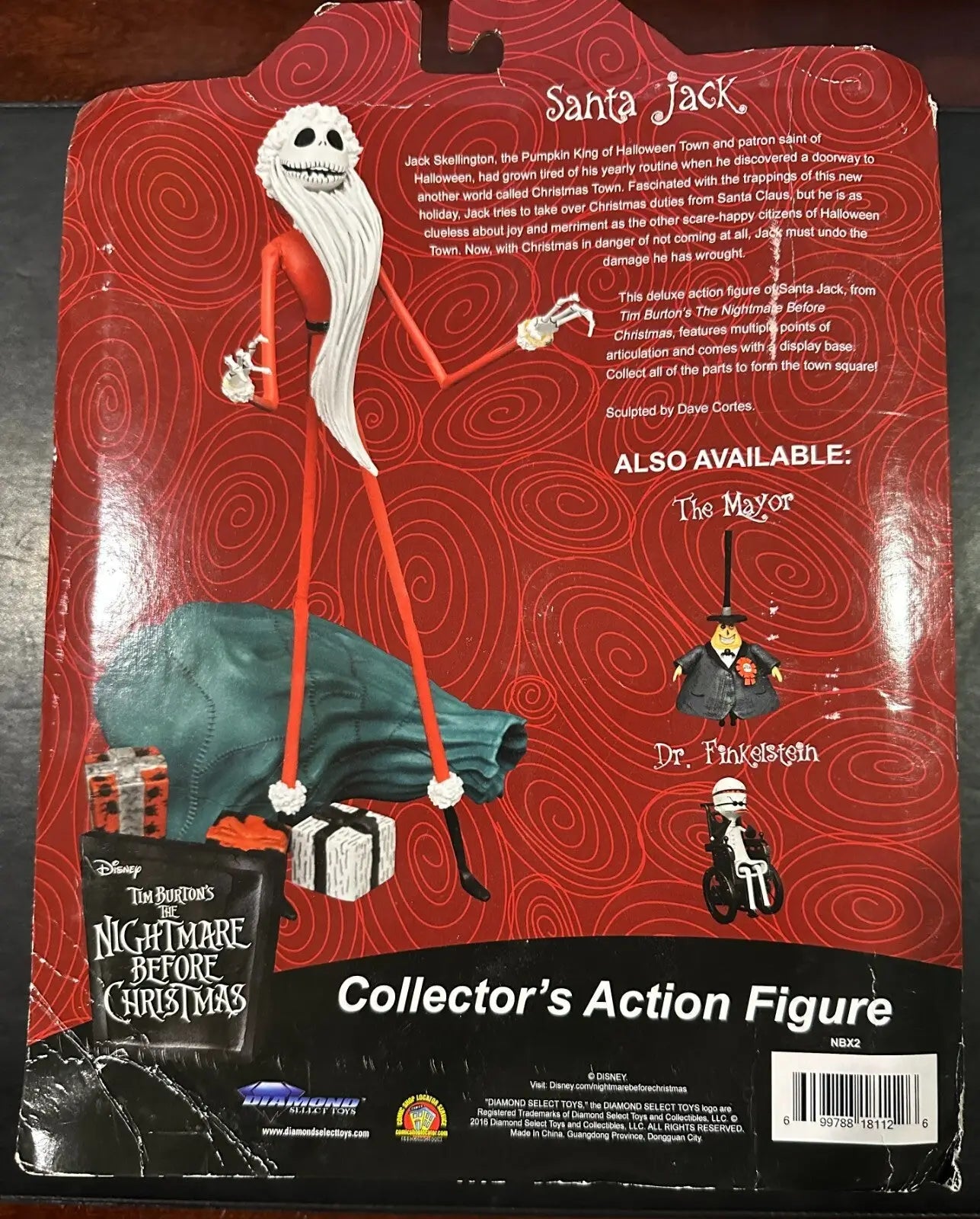 Disney Nightmare Before Christmas NBX SANTA Jack Skeleton Action Figure SEALED - Action Figure & Toy