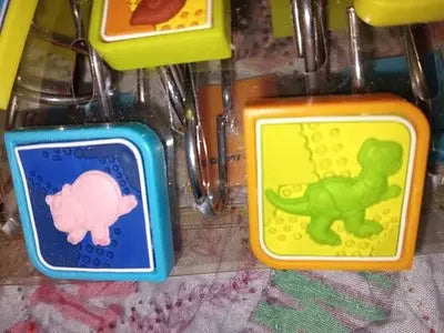 Disney Pixar Toy Story Shower Curtain Hooks Set of 12 Woody Buzz Rex Ham Kids - Entertainment Memorabilia